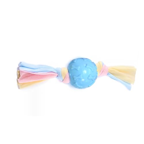 HEEPDD Bissfestes, interaktives Hundeknochenballspielzeug mit Stoffstreifen, ansprechendes und langlebiges knochenförmiges Spielzeug, perfekt zum Spielen und zur Zahnreinigung von HEEPDD