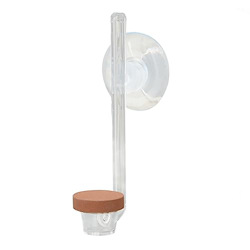 CO2-Diffusor für Aquarien, Klare Acryl-CO2-Steinscheibe, Feiner Nebel, Kohlendioxid-Diffusor, Mini-Aquarium-CO2-Refiner mit Saugnapf für Aquarium, Bepflanztes (M) von HEEPDD