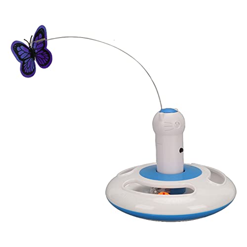 HEEPDD Cat Teaser Toys, Imitiert Schmetterlinge Automatisch Rotierendes Schmetterlingsspielzeug 360 Grad Orbital Bell Ball mit Roller Tracks Ball für Zuhause von HEEPDD