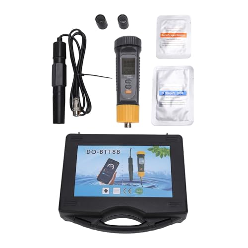 HEEPDD Digital Gelöster Sauerstoffmesser, Wassertester mit App-Konnektivität ATC Salzgehalt für Aquariumteichfische, Bereich 0-20 Mg/l 32 ℉ Bis 122 ℉ von HEEPDD