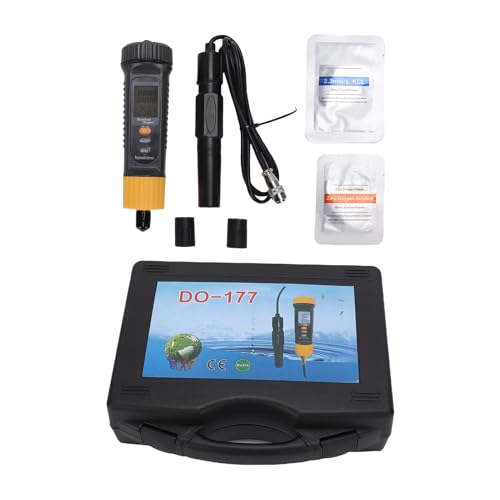 HEEPDD Digital Gelöster Sauerstoffmessgerät, Tragbarer Tester mit Hintergrundbeleuchtung LCD -Doppel -Mg/l- und Prozentmodi, 0 Bis 20 Mg/l Bereich 32 ℉ Bis 122 ℉ für von HEEPDD