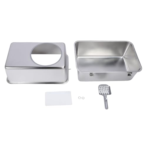 HEEPDD Edelstahl Katzendrüsenkasten Katzenkittel Kittelkasten mit Deckel XL Geschlossene Metalldrüsenbox für Große Katzen Mehrere Katzen Geruchskontrolle Einfach Reinigung Nicht Klebrig HEEPDD Edelstahl Katzendrüsenkasten Katzenkittel Kittelkasten mit Deckel XL Geschlossene Metalldrüsenbox für Große Katzen Mehrere Katzen Geruchskontrolle Einfach Reinigung Nicht Klebrig von HEEPDD