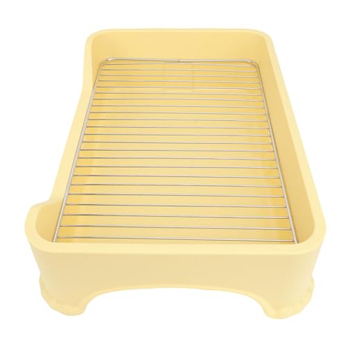 HEEPDD Edelstahl -Mesh -Hund -Pee -Pad -Halter, Mittelgroße Kleine Innenkabine, Stabil und Leicht zu Verwalten, Welpentoilette mit Trainingsraster (Yellow) von HEEPDD