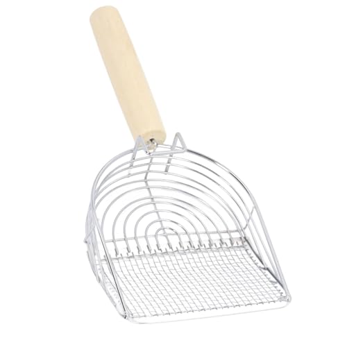 HEEPDD Edelstahlkatze Katzentrutzschaufel, Holzgriff Katzenstreu Schaufel Feine und Breites Mesh Kätzchen Pooper Lifter Schaufel für Würfe Box Sand HEEPDD Edelstahlkatze Katzentrutzschaufel, Holzgriff Katzenstreu Schaufel Feine und Breites Mesh Kätzchen Pooper Lifter Schaufel für Würfe Box Sand von HEEPDD