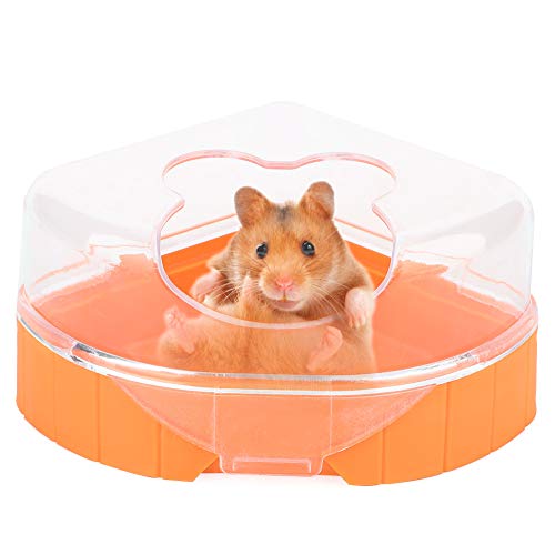 HEEPDD Hamster Badezimmer Toilette,Dreicek Einzelport Kunststoff Badewanne Toliette, für alle kleine Haustier Hamster Eichhörnchen (zufällig Farbe) von HEEPDD