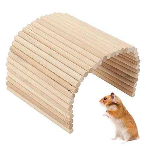 HEEPDD Hamsterbrücke Spielzeug, Holzversteck Nagetiere Holztürzaun für Kleintiere Maus Eichhörnchen Streifenhörnchen (20 * 30 cm) von HEEPDD