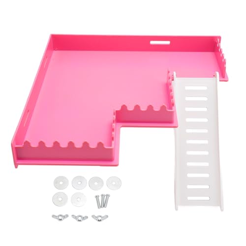 HEEPDD Hamsterplattform, Standing Platform mit Leiter für Hamsterkletterplattform Tiere Käfigzubehör Haustierübung Spielzeug für Kleine Haustiere Geeignet (M-Typ) von HEEPDD