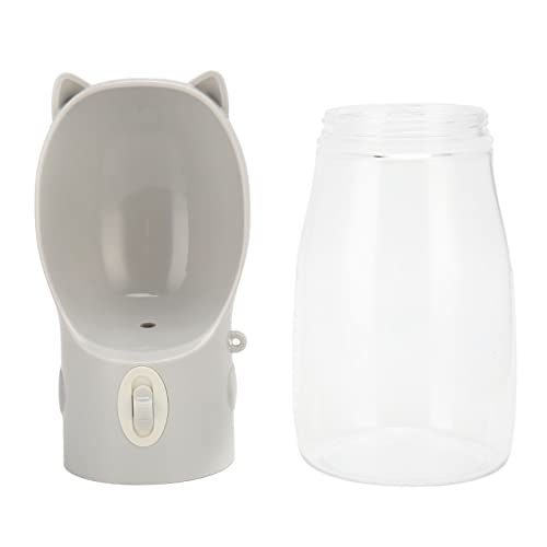HEEPDD Haustier-Wasserspender, Mehrzweck-BPA-freie Hundewasserflasche 550 Ml für Hunde Zum Hamster-Kaninchen-Wandern für Unterwegs (Grau) von HEEPDD
