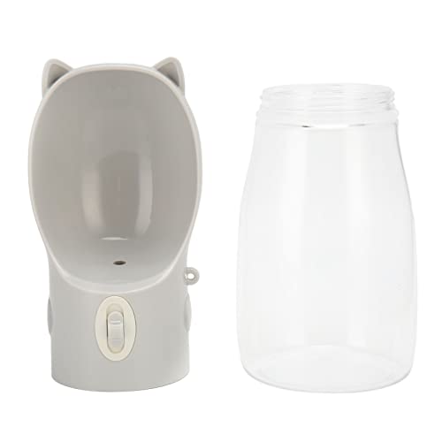 Haustier-Wasserspender, Mehrzweck-BPA-freie Hundewasserflasche 550 Ml für Hunde Zum Hamster-Kaninchen-Wandern für Unterwegs (Grau) von HEEPDD