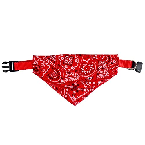 HEEPDD Haustierhalsband, Bandana, Schnellverschluss-Schnalle, Rot, Leicht, Verstellbar, Atmungsaktiv, Modisch, Welpenschalhalsband für Kaninchen (M 1,5 cm/0,6 Zoll) von HEEPDD