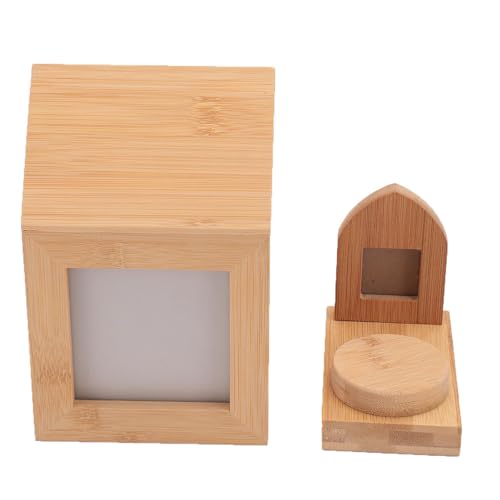 HEEPDD Haustierurnen für Hundeasche, Gedenkurnen für Hunde aus Holz für Asche Personalisiert, Premium-Katzenurnen für Asche, Andenken-Erinnerungsrahmen, Fotobuch (Kleine Kombination) von HEEPDD
