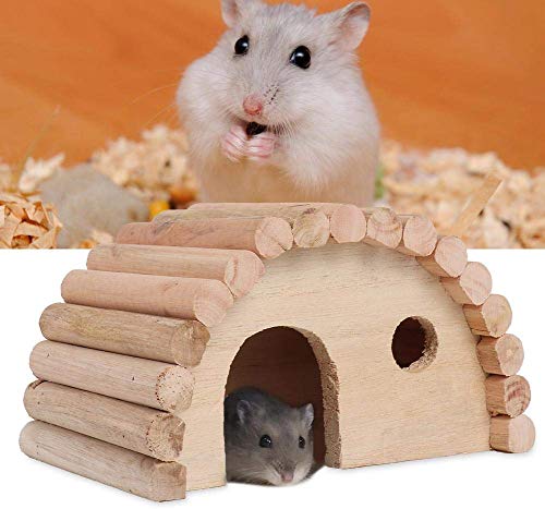 HEEPDD Hölzernes Hamster-Haus, gewölbte Versteck-Hamster des kleinen Tierversteckes, die Lebensraum für Gerbils-Chinchilla-Meerschweinchen-Kleintiere nisten von HEEPDD
