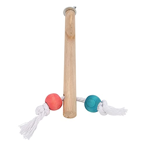 HEEPDD Holzstangen für Vogelkäfige, Vogelkäfig Barsche Sicherer und ungiftiger Vogel-Stehstock Vogel-Stehstock mit Baumwollseil Stangen für Vogelkäfig für Vögel(1,5 * 18 cm, Blau) von HEEPDD