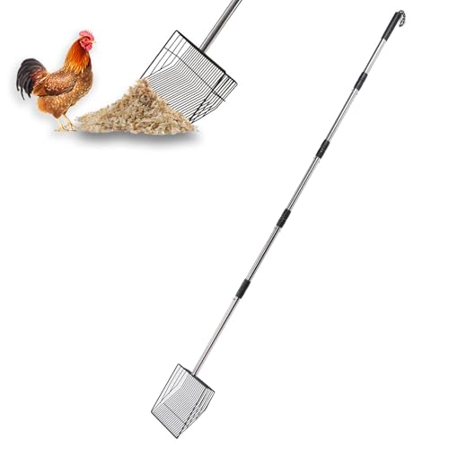 HEEPDD Hühnermistschaufel, Einziehbarer Griff aus Edelstahl Nicht -Stick Schwere Haustierdrüsenschaufel Einstellbare Länge Einfache Reinigungstool für Viehfarm KOT KOT Koch Schaufel HEEPDD Hühnermistschaufel, Einziehbarer Griff aus Edelstahl Nicht -Stick Schwere Haustierdrüsenschaufel Einstellbare Länge Einfache Reinigungstool für Viehfarm KOT KOT Koch Schaufel von HEEPDD