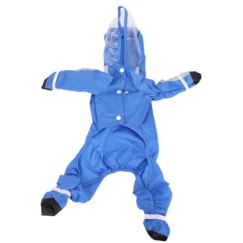 HEEPDD Hunde Regenmantel mit Kapuze, Leichter Polyester -Regenjacke, Kleine Hunde, Leinenring (L) von HEEPDD