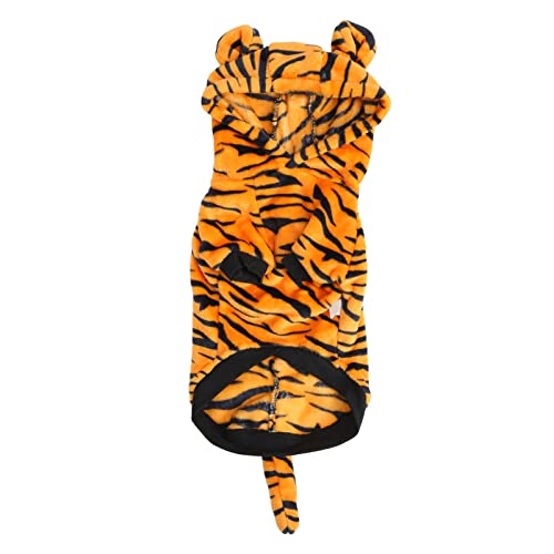 HEEPDD Hunde-Tiger-Hoodie, Warme, Gepolsterte Hunde-Tiger-Kleidung für den Täglichen Gebrauch für Teddy (XL) von HEEPDD
