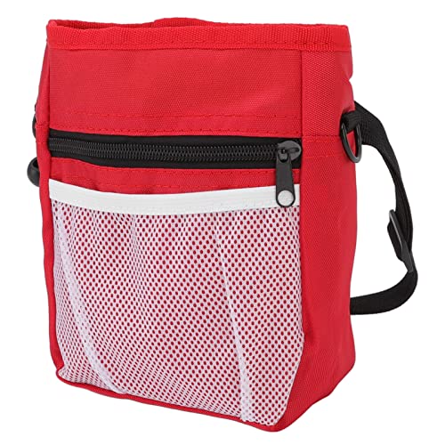 HEEPDD Hundetrainings-Snack-Tasche mit Großem Fassungsvermögen, Strapazierfähiger Metall-Gürtelclip, Multifunktionale Trainingstasche für Hundeleckereien (Rot) von HEEPDD