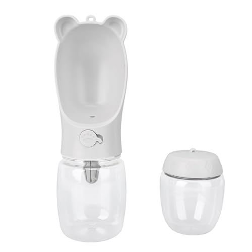 HEEPDD Hundwasserflasche, Tragbarer Haustierwasserspender mit Lebensmittelbehälter Multifunktionales Reisetaschen Wasserflasche für Gehenswanderung Im Freien (-2110250011011) von HEEPDD