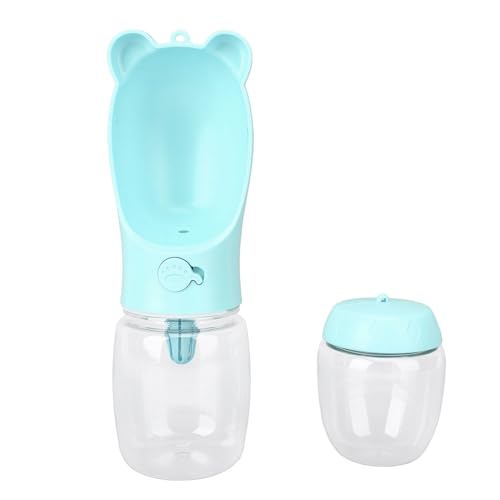 HEEPDD Hundwasserflasche, Tragbarer Haustierwasserspender mit Lebensmittelbehälter Multifunktionales Reisetaschen Wasserflasche für Gehenswanderung Im Freien (-2110250011012) von HEEPDD