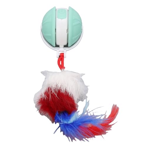 HEEPDD Interaktiver Katzenspielzeugball, Automatischer Bewegungssensor Wiederaufladbar Kitty Play Ball mit Multi -Modi Silent Escape Technology für Innenkatzen Kätzchen Unterhaltung (Green) von HEEPDD