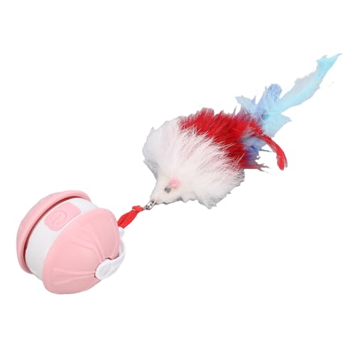 HEEPDD Interaktiver Katzenspielzeugball, Automatischer Bewegungssensor Wiederaufladbar Kitty Play Ball mit Multi -Modi Silent Escape Technology für Innenkatzen Kätzchen Unterhaltung (PINK) von HEEPDD