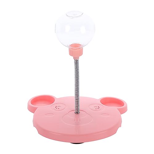 HEEPDD Katzenfutterball -Spender, Bärenform Undichte Futterkreis Federkugel Plastik Plastik Süßes Feederspielzeug für Katze und Kleine Hunde Geschenke Geeignet (PINK) von HEEPDD