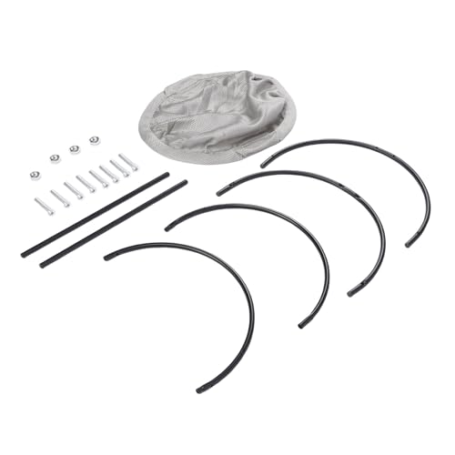 HEEPDD Katzenhängemattenbett Erhöhtes Haustierbett mit Atmungsaktivem Netz Abnehmbares Waschbares Design für Innen Im Freien Im Freien Katzen Hunde 16.92x16.92x9.64in (Gray) von HEEPDD