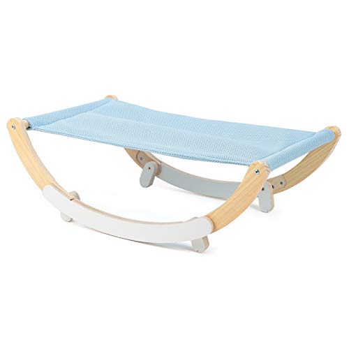 Katzenschaukel-Hängematte, Katzenschaukel-Bett mit Holzrahmen, für den Innenbereich (Blau) von HEEPDD
