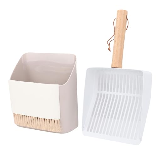 HEEPDD Katzenstreu -Schaufel -Set, Erweiterte Abtrennbare Edelstahl Leicht zu Reinigen Mlutifunktionaler Kätzchen Schöpfer Schaufel mit Staubpan für Zuhause von HEEPDD