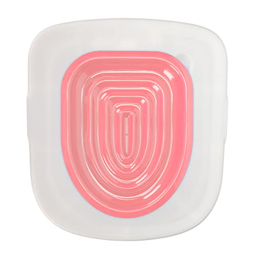 HEEPDD Katzentoiletten-Trainingsset, Universeller Katzentoiletten-Trainer-Urinalsitz für die Heimtoilette (Weißes Tablett, 1 rosa innere Stütze) von HEEPDD