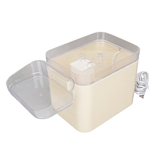 HEEPDD Katzenwasserbrunnen, Große Kapazität, Automatische Zyklusfiltration, rutschfest, Haustier-Wasserspender, BPA-frei, Leise, mit Schüssel für den Innenbereich, für Hunde für Katzen (Beige) von HEEPDD