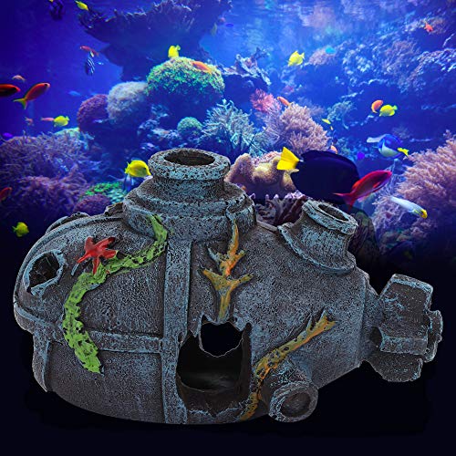 HEEPDD Künstliches Aquarium Versenktes Schiff, Schiffswrack aus Harz, Aquarium für Aquarium HEEPDD Künstliches Aquarium Versenktes Schiff, Schiffswrack aus Harz, Aquarium für Aquarium von HEEPDD