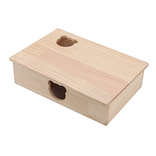 HEEPDD Hamster Haus, hölzernes abnehmbares Dach Multi Kammer Kleines Tier Zimmer 6 Schlafzimmer Haustier Versteck Haus für Hamster Mäuse Rennmäuse Mäuse von HEEPDD