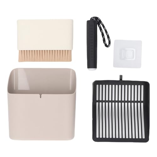 HEEPDD Neater Standard Cat Müllschaufel, Edelstahl -Metallkatze -Katzentruppenschaufel mit Bequemem Griff und Waschbarer Praktischer Ständer für eine Einfache und Effiziente Reinigung (White) von HEEPDD