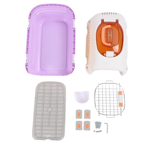 HEEPDD Plastik Haustier Zwinger Hunde Reiseträger Plastik Hundekiste Kunststoff Haustierträger Airline-zugelassen mit Oberlichtern und Griff für Kleine Hunde Katzen 19,69 X 12,99 X (Black) von HEEPDD