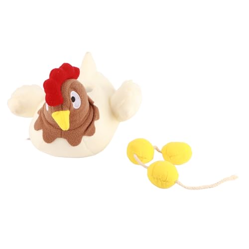 HEEPDD Plüsch-Huhn-Haustier-Spielzeug, helle Farben, sicheres gefülltes Huhn-Spielzeug für mittelgroße Hunde von HEEPDD