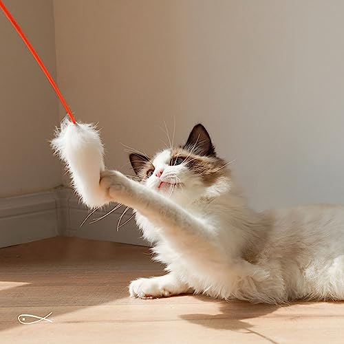 HEEPDD Plüsch-Katzen-Teaser-Stab, Bissfeste Hand Gefertigte, Weiche, Flexible Plüsch-Katzen Spielzeug, für das Training, mit Künstlichem Kaninchen Fell, für Katzen Liebhaber Freunde HEEPDD Plüsch-Katzen-Teaser-Stab, Bissfeste Hand Gefertigte, Weiche, Flexible Plüsch-Katzen Spielzeug, für das Training, mit Künstlichem Kaninchen Fell, für Katzen Liebhaber Freunde von HEEPDD