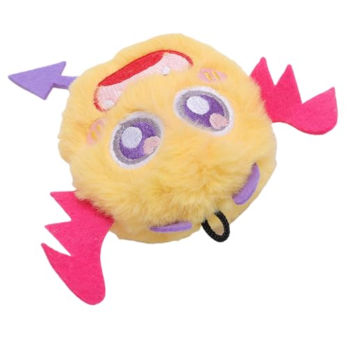 HEEPDD Quietschende Kauenplatten -Katzenspielzeug, Kauspielzeug Katzenminenspielzeug mit Eingebauten Papierglocken -Sound für Kätzchen und Erwachsene Katzen Im Innenspiel Zahne Gummi Massage (Yellow) von HEEPDD