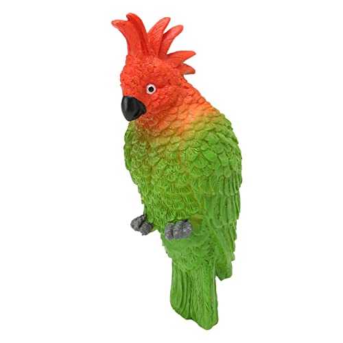 HEEPDD Realistische Papageien-Vogelfiguren, Dekorative Ara-Papageien-Ara-Statue, Gefälschte Papageien-Aquarium-Ornament (Grün) von HEEPDD