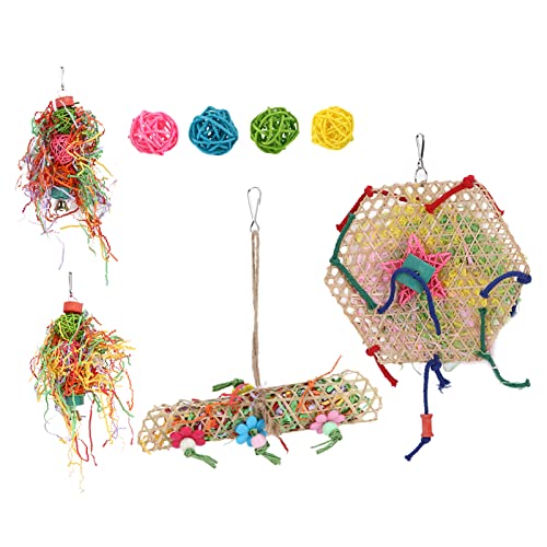 HEEPDD Schredder-Spielzeug – Farbenfrohes Futtersuch-Kauspielzeug mit Schaukel für Kleine Mittelgroße Vögel HEEPDD Schredder-Spielzeug – Farbenfrohes Futtersuch-Kauspielzeug mit Schaukel für Kleine Mittelgroße Vögel von HEEPDD