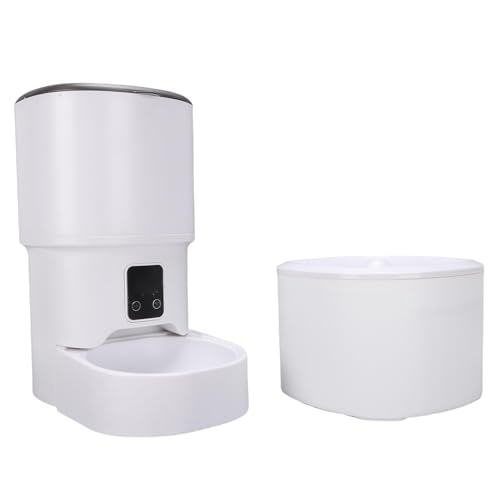 HEEPDD Smart Pet Feeder mit App -Steuerung, Automatischer Katzenhund -Feeder mit Waterer WiFi Fernbedienungsmaschine für Haustiere mit Einer USB- oder 4xaa -Leistung von 2500 MAh von HEEPDD