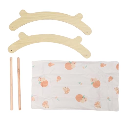 HEEPDD Sommer-Haustierbett, Katzenbett, Hängematte, Kühlmatte mit Gel, Massivholz, Multifunktionales Design, Schön und Bequem, Robustes Material, Leicht und Tragbar, Geeignet für Katzen (L 28 Zoll) von HEEPDD