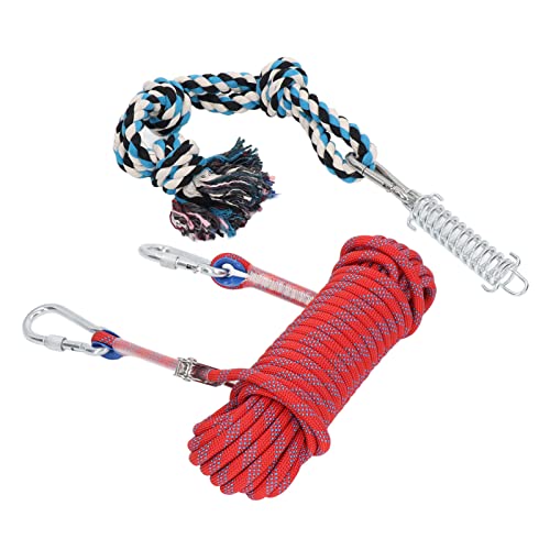 HEEPDD Spring Stick Hundeseilspielzeug Einfach zu Bedienendes Interaktives Muskelaufbau-Seilspielzeug Rostschutz für Hunde Aller Größen (Rot) von HEEPDD