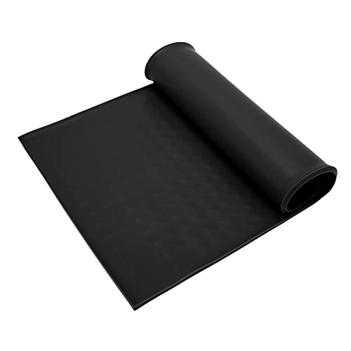 Tischset Zum Füttern von Haustieren, Hundefutterunterlage, Rutschfestes Silikon, Wasserdicht, Sicher für Katzenfutter (Schwarz) von HEEPDD