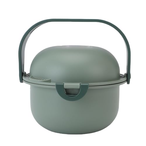 HEEPDD Tragbare 2 -Zoll -1 -Hundefutterschalen Zusammenklappbare Dual -Hunde -Schalen Faltbare Reiseschalen mit Edelstahlbasis für Hunde Katzen Im Freien Reiseberechnung Camping Wandern (Green) von HEEPDD