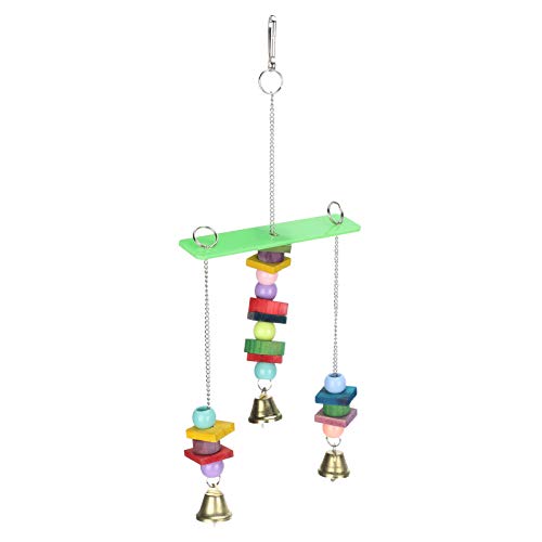 Vogelkäfig-Spielzeug, Kleines Mittelgroßes Vogel-Hängespielzeug, Mehrfarbiges Holz Zum Aufhängen von Spielzeug Vogelkäfig-Kauspielzeug Papageien von HEEPDD