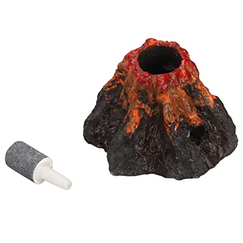 HEEPDD Volcano Aquarium Dekoration, Simulation Harz Vulkan Air Stone Bubbler Ornament Kit für Aquarium HEEPDD Volcano Aquarium Dekoration, Simulation Harz Vulkan Air Stone Bubbler Ornament Kit für Aquarium von HEEPDD