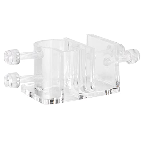 HEEPDD Wasserrohr-Befestigungsklemme, Acryl transparentes Aquarium Aquarium Wasserrohrgestell Einloch-Schlauchbefestigungsklemme Zubehör(26mm) von HEEPDD