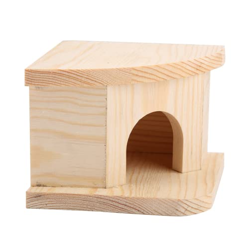 Hamster House, natürliches Holzhaus für kleine Haustiere Hamsterversteck Kleintiernestkabine Warmes Haus für Hamstermäuse Rennmäuse von HEEPDD