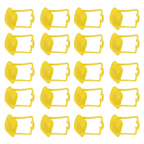 HüHner-Trinkbecher, 20-Teiliges Buntes HüHner-Trinkbecher-Set aus PP, Leicht, FüR Taubenkaninchen (Gelb) von HEEPDD